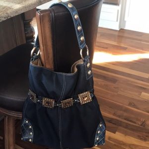 Kathy Van Zeeland Navy Blue Purse